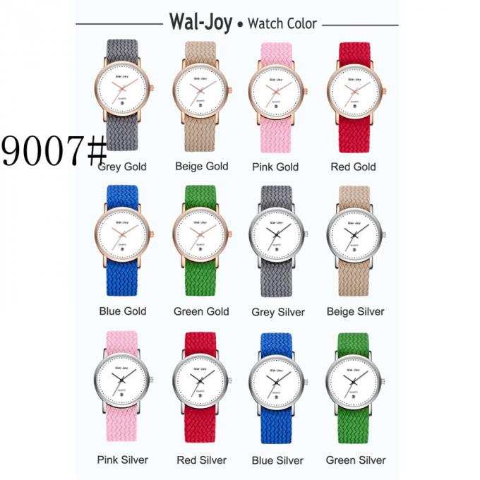 WJ-8424女性の方法手首の革バンドの合金の時計ケースのアナログ時計
