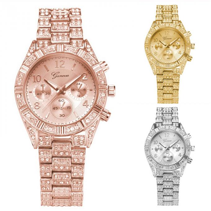 WJ-6433水晶ラインストーンのチャーミングで美しく優雅な方法空想の腕時計
