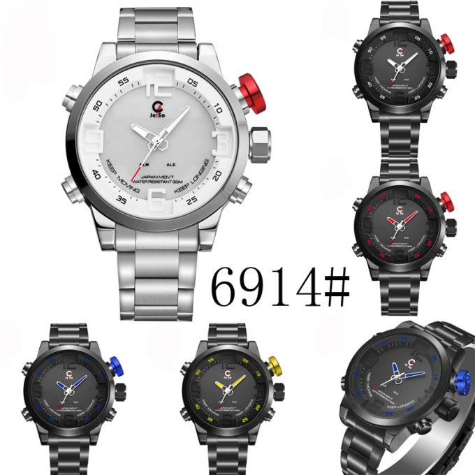 WJ-6308 Naviforceの日付ブランドの水晶Handwatches日本Movtの人の腕時計のステンレス鋼防水Watchwatches