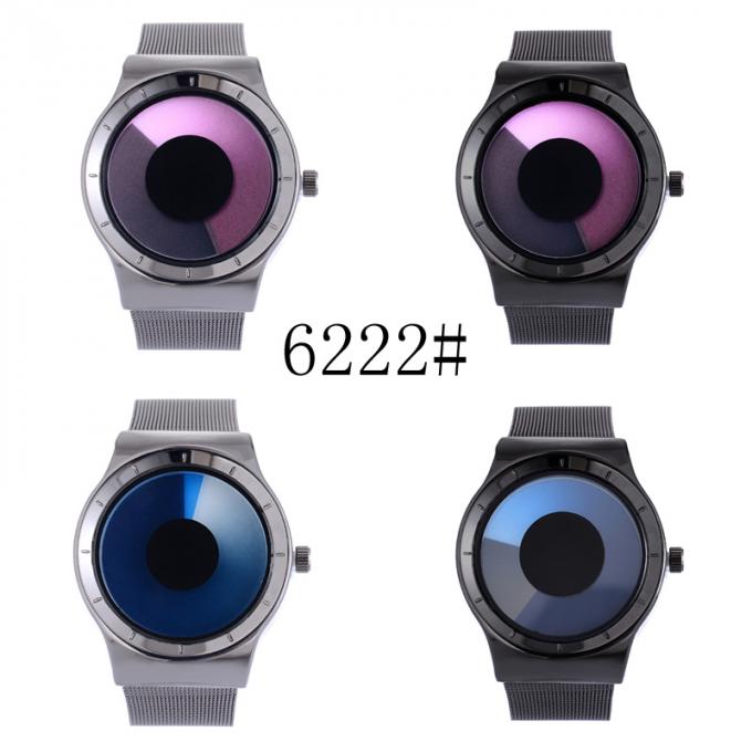 WJ-7126熱い販売の流行の人はロゴ小さいOEMの腕時計の革腕時計の低価格を見ません