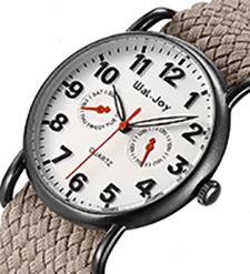 Wal喜びのブランドは革紐の贅沢な箱の一定の屋外の水晶人の腕時計2017年を編みました