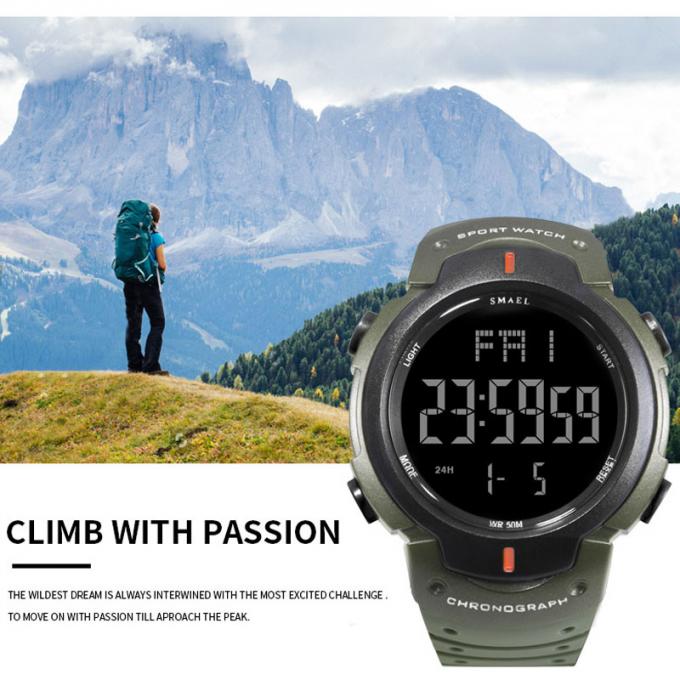 WJ-7702流行のブランドの人の腕時計SMAELの防水自動日付のデジタルHandwatches OEMの注文のロゴのプラスチック腕時計